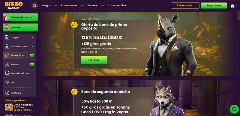 Promociones - Bizzo Casino